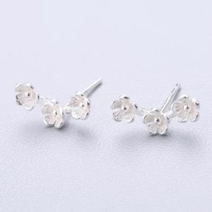 925 Sterling Silver Flower Stud Earrings